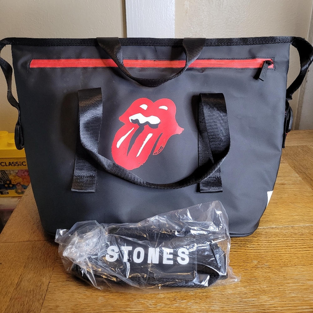 The Rolling Stones Lunch Bag Rock Band Mouths Work Travel Camping Cooler Tote